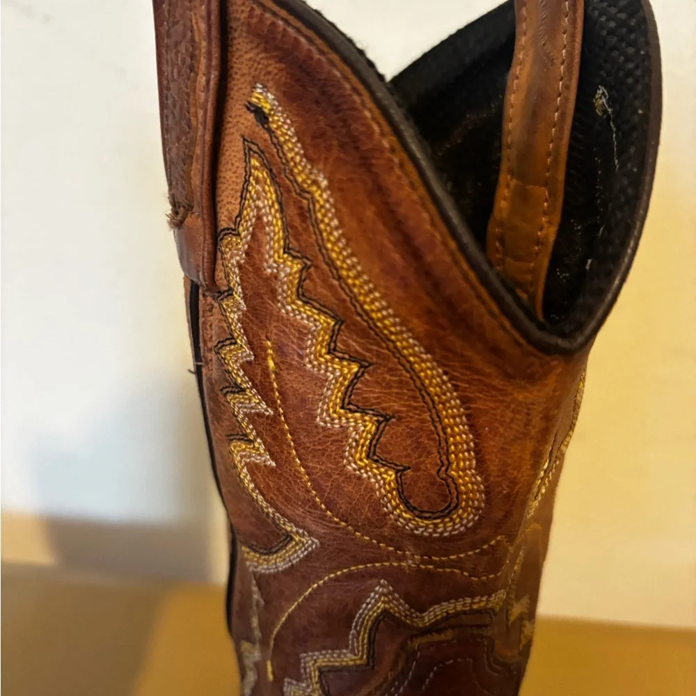 Kids Brown Western Cowboy Boots 6/7